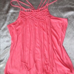 Hot Pink fringe top